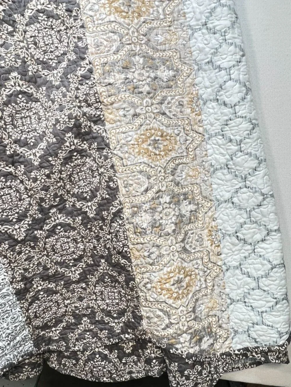 Reversible Kantha Quilt Bedspread Blanket Multicolor King Paisley Floral Bedding